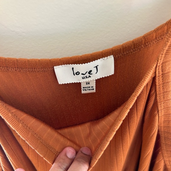 Love J Brown racerback Plus Size Bodycon dress - RAINBOWSHOPS - Picture 2 of 4